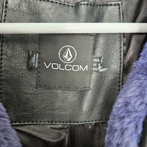 Volcom purple faux fur oversized bomber jacket size XL - Picture 9 of 10